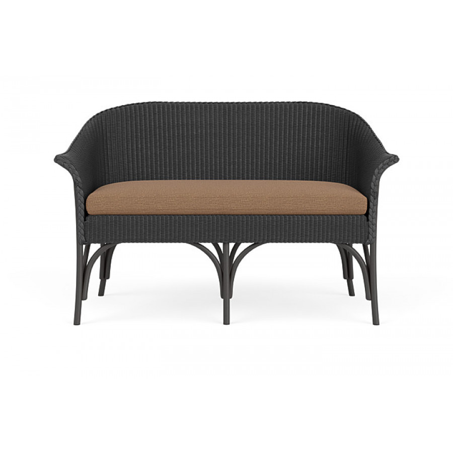 Lloyd Flanders™ All Seasons Settee - Charcoal, Canvas Natural