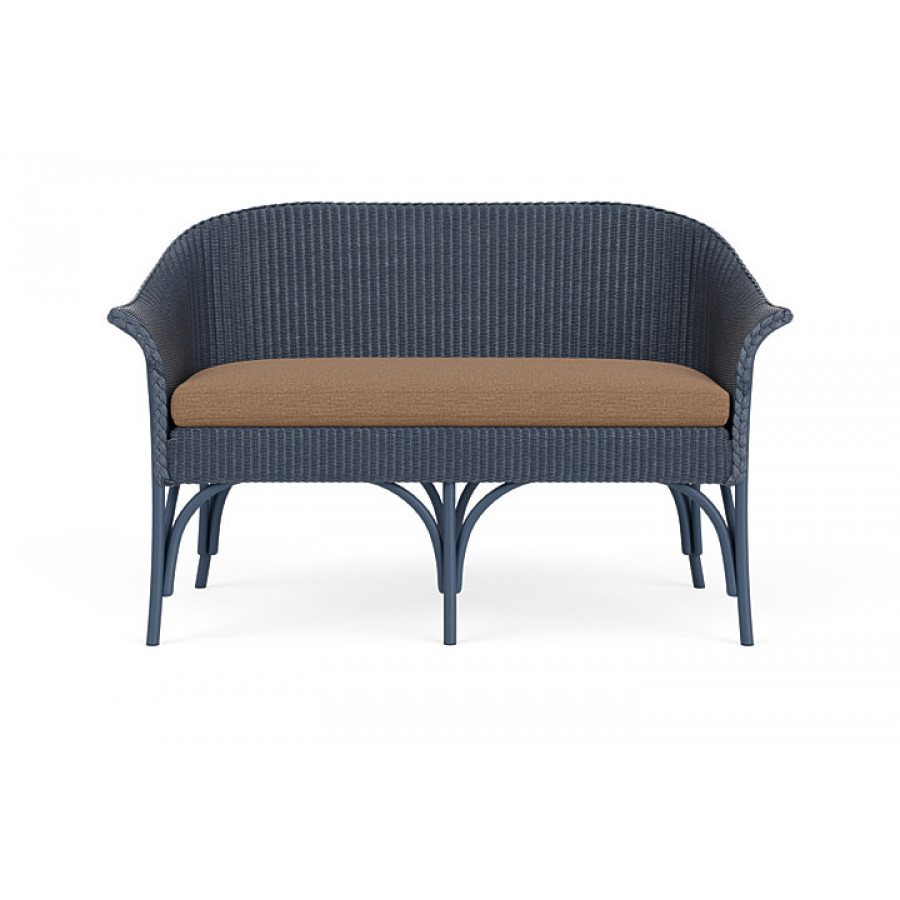 Lloyd Flanders™ All Seasons Settee - Denim Blue, Canvas Natural