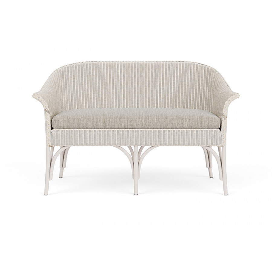 Lloyd Flanders™ All Seasons Settee - Antique White, Callen Celadon