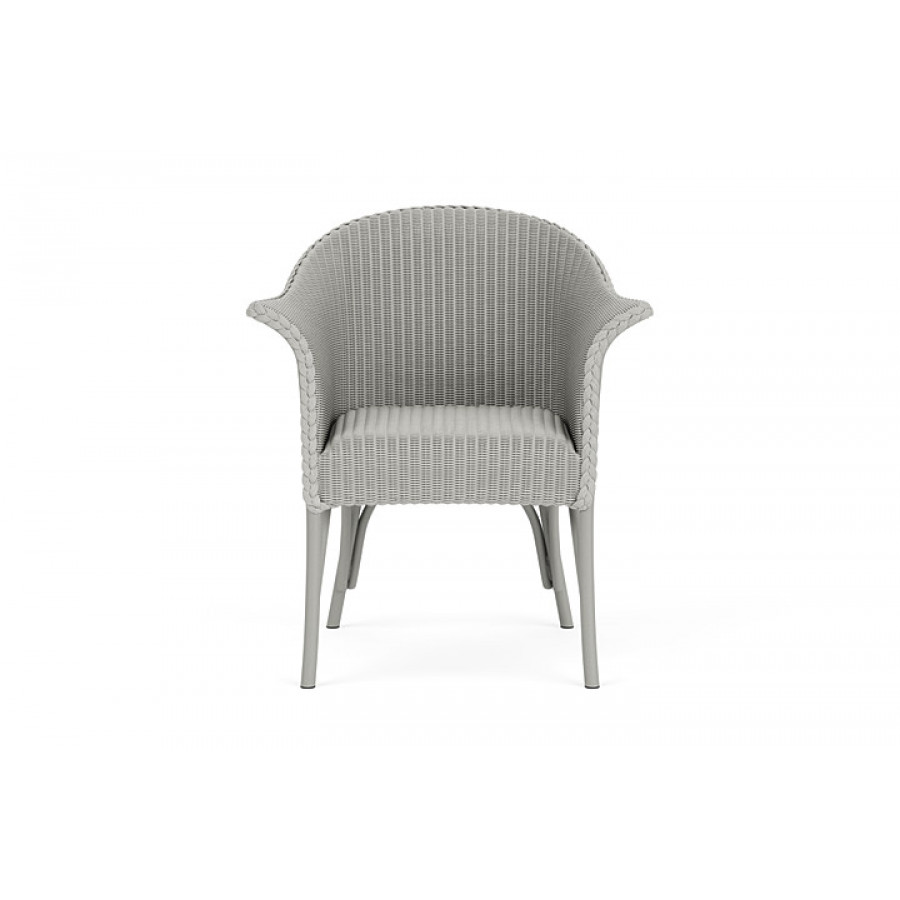 Lloyd Flanders™ All Seasons Dining Armchair with Padded Seat - Platinum