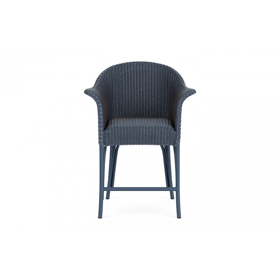 Lloyd Flanders™ All Seasons Balcony Stool with Padded Seat - Denim Blue