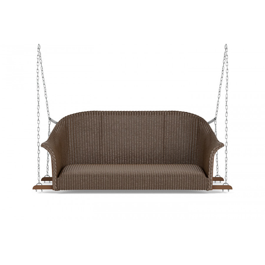 Lloyd Flanders™ All Seasons Settee Swing with Padded Seat - Bark