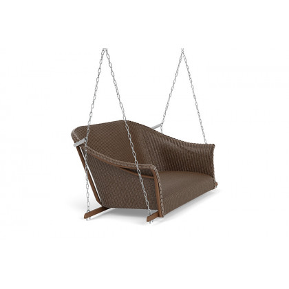 Lloyd Flanders™ All Seasons Settee Swing with Padded Seat - Bark