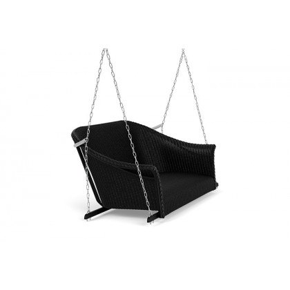 Lloyd Flanders™ All Seasons Settee Swing with Padded Seat - Ebony