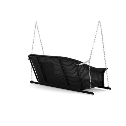 Lloyd Flanders™ All Seasons Settee Swing with Padded Seat - Ebony