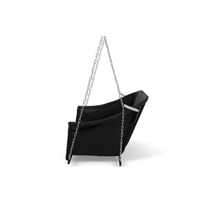 Lloyd Flanders™ All Seasons Settee Swing with Padded Seat - Ebony