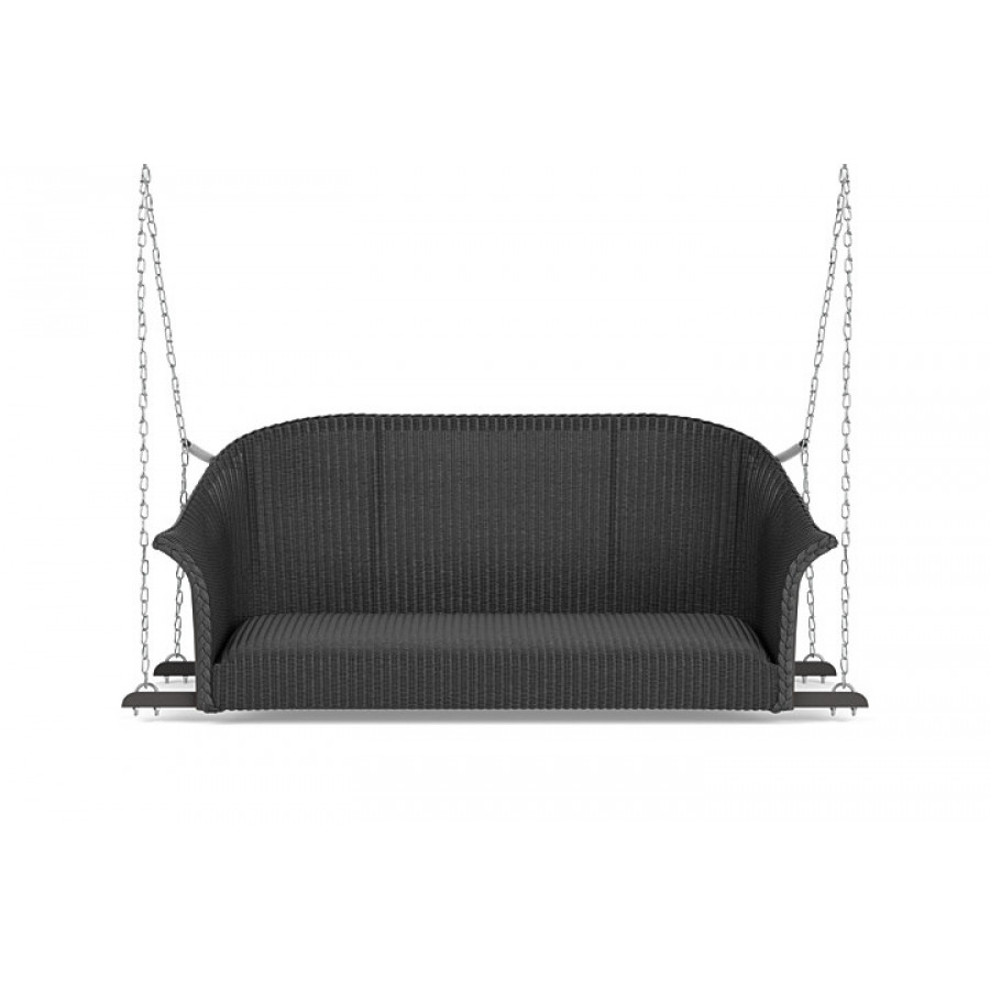 Lloyd Flanders™ All Seasons Settee Swing with Padded Seat - Charcoal