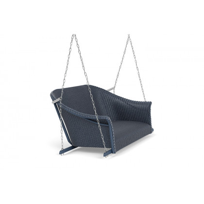 Lloyd Flanders™ All Seasons Settee Swing with Padded Seat - Denim Blue