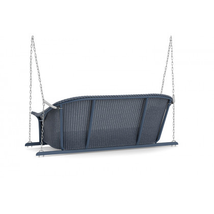 Lloyd Flanders™ All Seasons Settee Swing with Padded Seat - Denim Blue