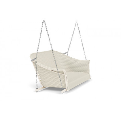 Lloyd Flanders™ All Seasons Settee Swing with Padded Seat - Ivory
