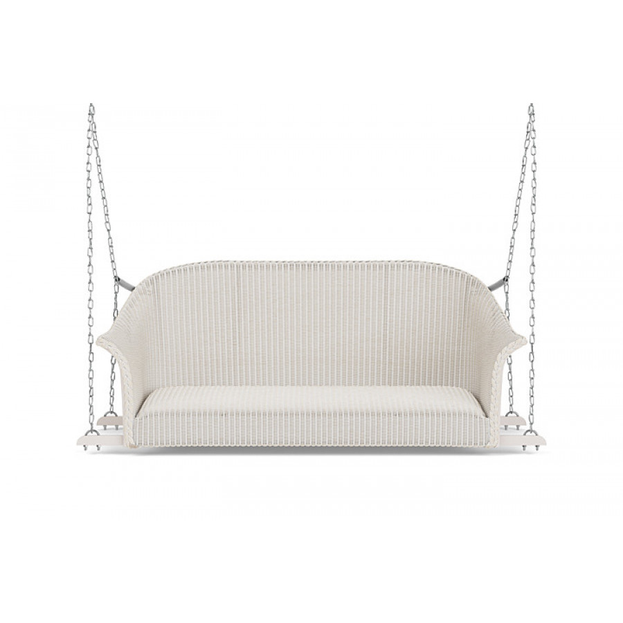 Lloyd Flanders™ All Seasons Settee Swing with Padded Seat - Antique White
