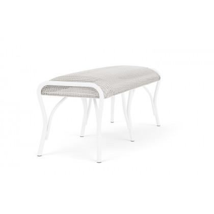 Lloyd Flanders™ All Seasons Settee Ottoman with Padded Seat - White