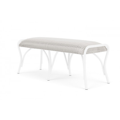 Lloyd Flanders™ All Seasons Settee Ottoman with Padded Seat - White