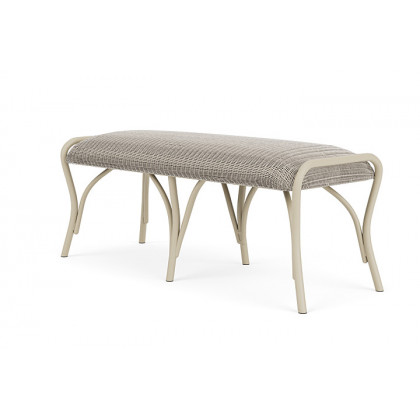 Lloyd Flanders™ All Seasons Settee Ottoman with Padded Seat - Linen