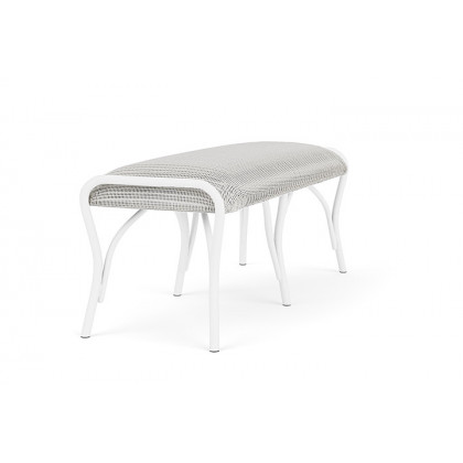 Lloyd Flanders™ All Seasons Settee Ottoman with Padded Seat - Matte White
