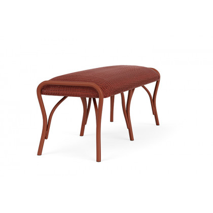 Lloyd Flanders™ All Seasons Settee Ottoman with Padded Seat - Terracotta