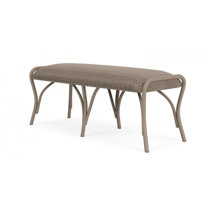 Lloyd Flanders™ All Seasons Settee Ottoman with Padded Seat - French Beige