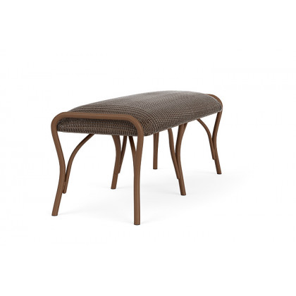 Lloyd Flanders™ All Seasons Settee Ottoman with Padded Seat - Bark