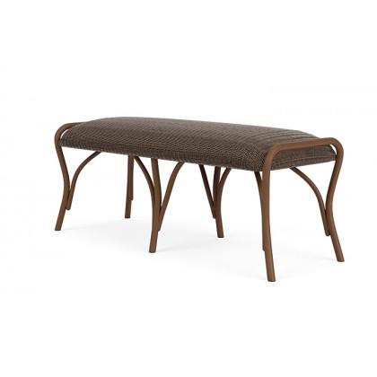 Lloyd Flanders™ All Seasons Settee Ottoman with Padded Seat - Bark