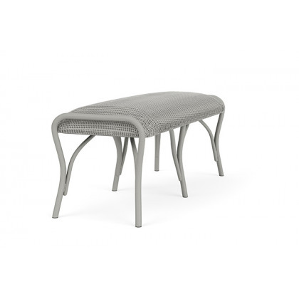 Lloyd Flanders™ All Seasons Settee Ottoman with Padded Seat - Platinum
