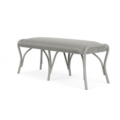 Lloyd Flanders™ All Seasons Settee Ottoman with Padded Seat - Platinum