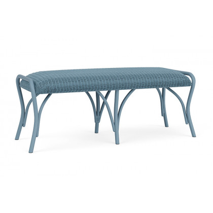 Lloyd Flanders™ All Seasons Settee Ottoman with Padded Seat - Stillwater