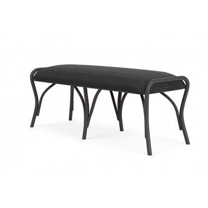 Lloyd Flanders™ All Seasons Settee Ottoman with Padded Seat - Charcoal