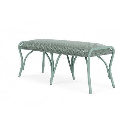 Lloyd Flanders™ All Seasons Settee Ottoman with Padded Seat - Sea Glass