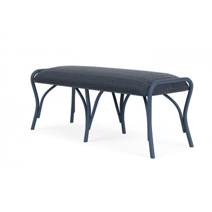 Lloyd Flanders™ All Seasons Settee Ottoman with Padded Seat - Denim Blue