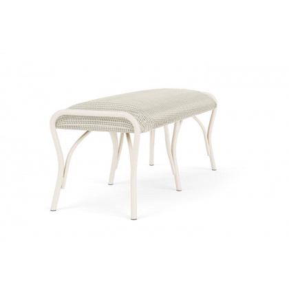 Lloyd Flanders™ All Seasons Settee Ottoman with Padded Seat - Ivory