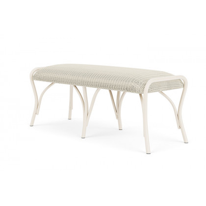 Lloyd Flanders™ All Seasons Settee Ottoman with Padded Seat - Ivory
