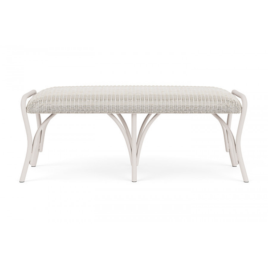 Lloyd Flanders™ All Seasons Settee Ottoman with Padded Seat - Antique White