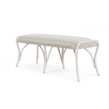 Lloyd Flanders™ All Seasons Settee Ottoman with Padded Seat - Antique White