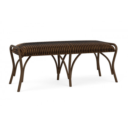 Lloyd Flanders™ All Seasons Settee Ottoman with Padded Seat - Mink