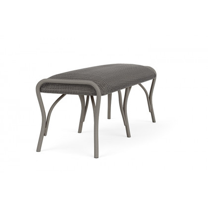 Lloyd Flanders™ All Seasons Settee Ottoman with Padded Seat - Pewter