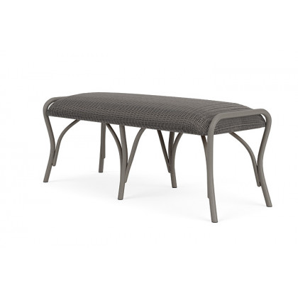 Lloyd Flanders™ All Seasons Settee Ottoman with Padded Seat - Pewter