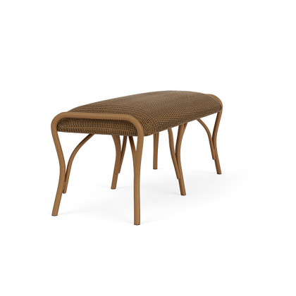 Lloyd Flanders™ All Seasons Settee Ottoman with Padded Seat - Hickory