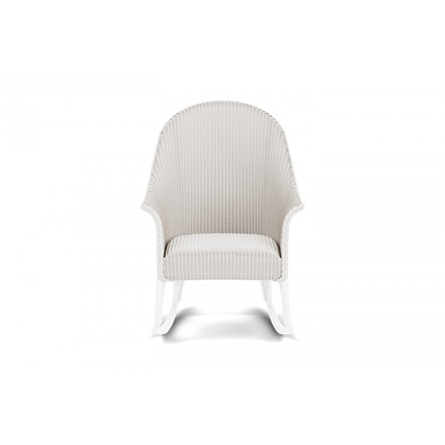 Lloyd Flanders™ All Seasons High Back Porch Rocker with Padded Seat - White