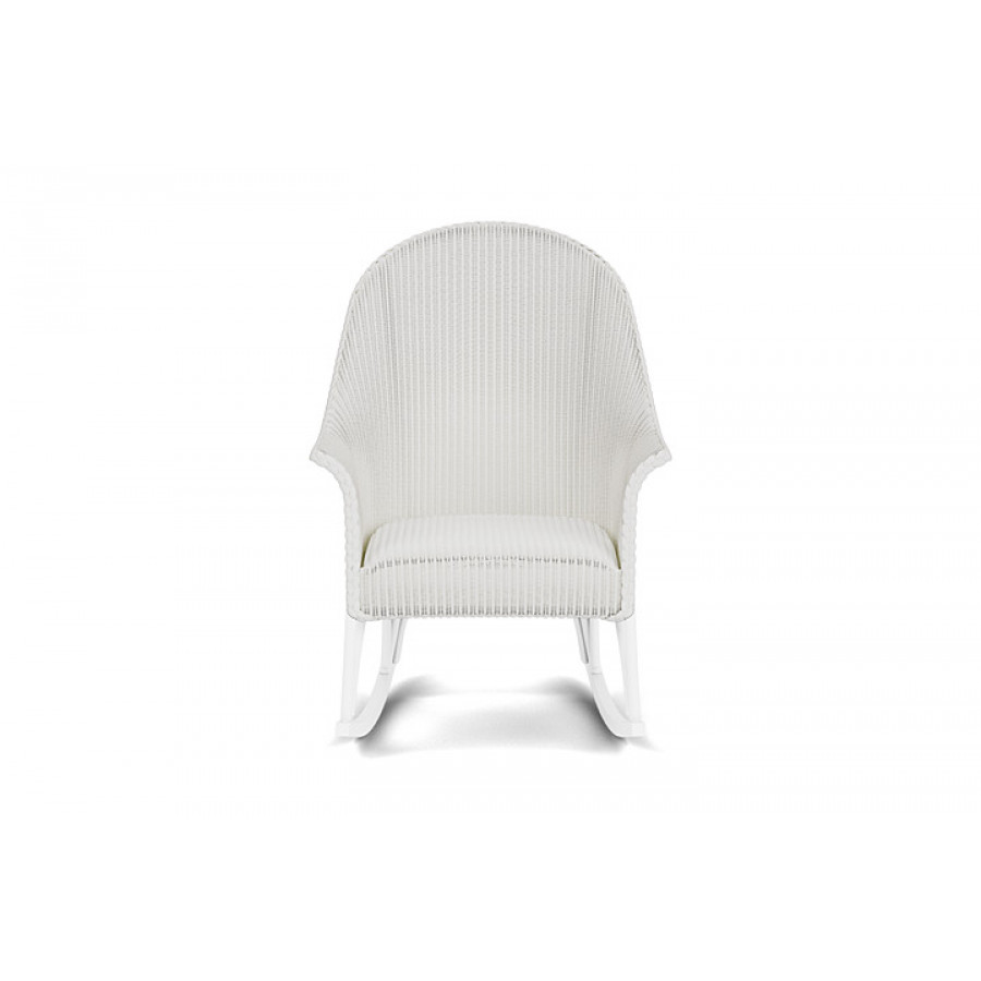 Lloyd Flanders™ All Seasons High Back Porch Rocker with Padded Seat - Matte White
