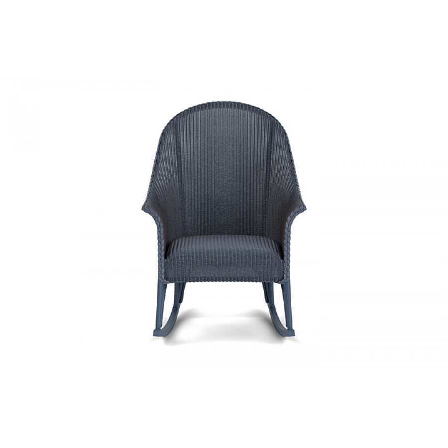 Lloyd Flanders™ All Seasons High Back Porch Rocker with Padded Seat - Denim Blue