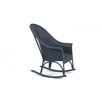 Lloyd Flanders™ All Seasons High Back Porch Rocker with Padded Seat - Denim Blue