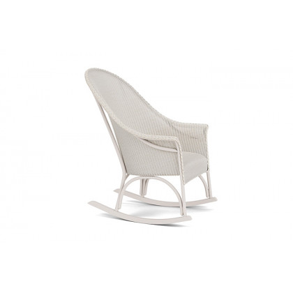 Lloyd Flanders™ All Seasons High Back Porch Rocker with Padded Seat - Antique White