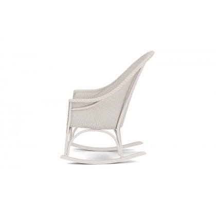 Lloyd Flanders™ All Seasons High Back Porch Rocker with Padded Seat - Antique White
