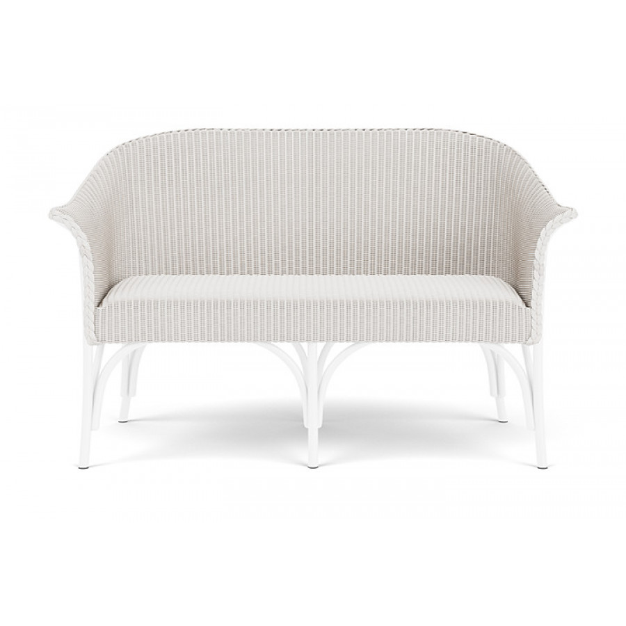 Lloyd Flanders™ All Seasons Settee with Padded Seat - White