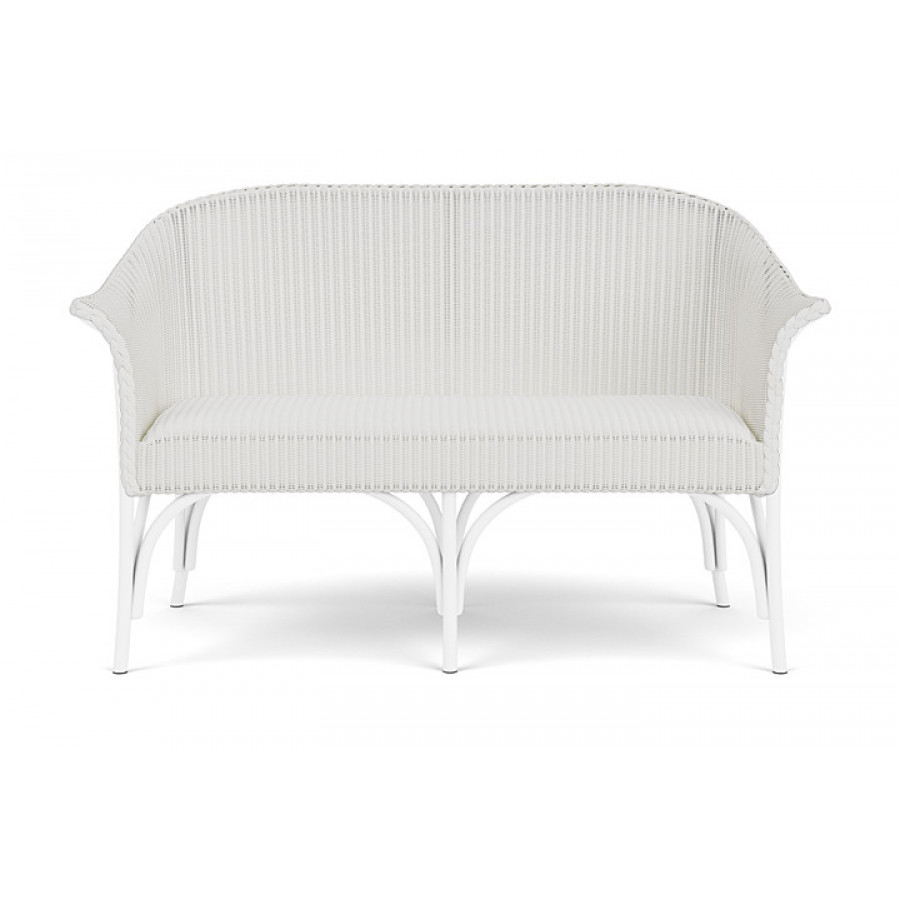 Lloyd Flanders™ All Seasons Settee with Padded Seat - Matte White