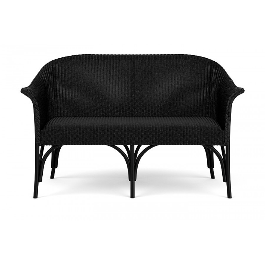 Lloyd Flanders™ All Seasons Settee with Padded Seat - Ebony