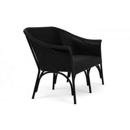 Lloyd Flanders™ All Seasons Settee with Padded Seat - Ebony