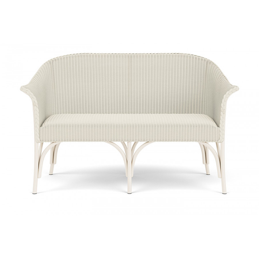 Lloyd Flanders™ All Seasons Settee with Padded Seat - Ivory