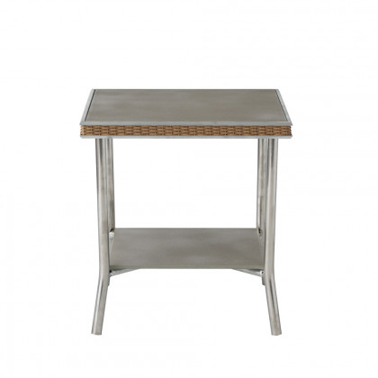 Lloyd Flanders™ Visions 20" Square End Table with Reversible Glass - Sea Glass