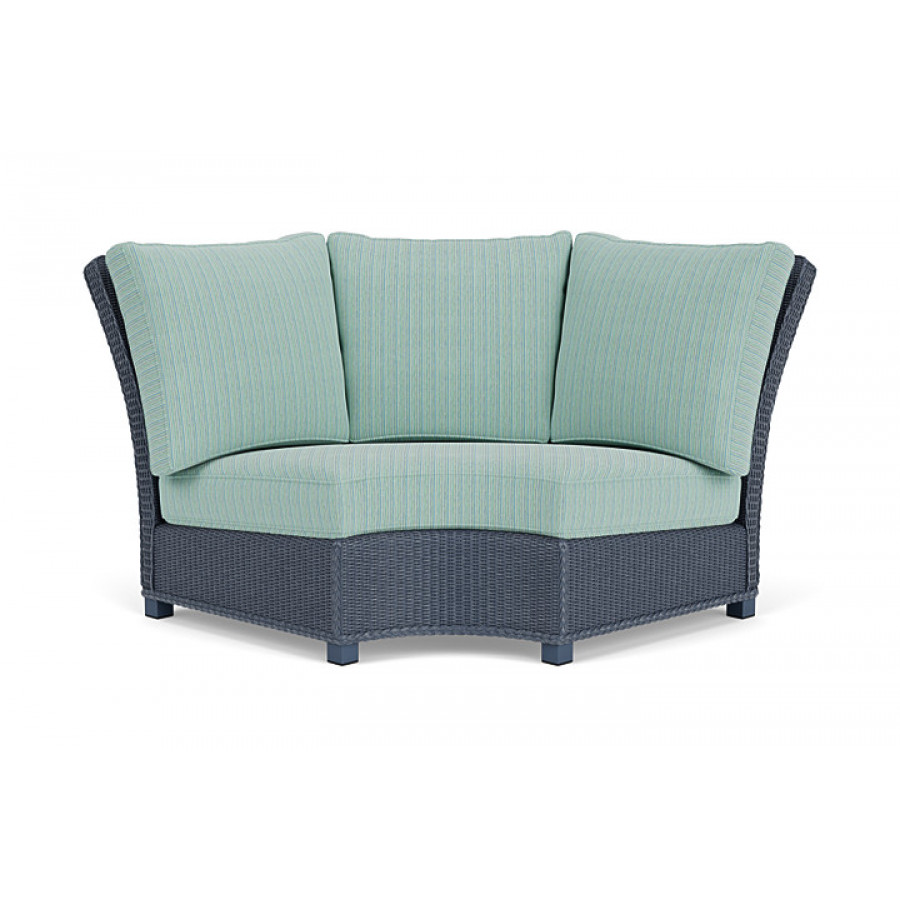 Lloyd Flanders™ Hamptons Wedge Corner Sectional - Denim Blue
